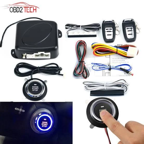 Car Engine Push start Button System PKE Keyless entry - image 6