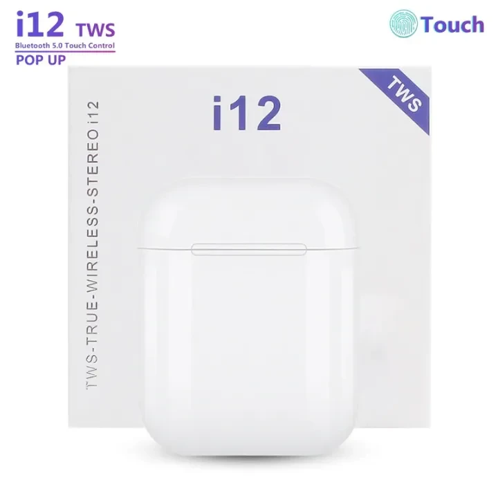 Universal i12 TWS Airpod EarBuds 5.0 Touch Control - image 2
