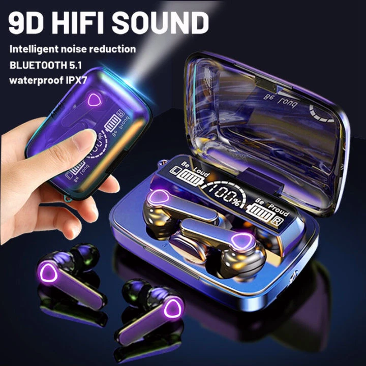 Generic M19 TWS Wireless Earbuds Touch LED Display 2000mAh - image 3