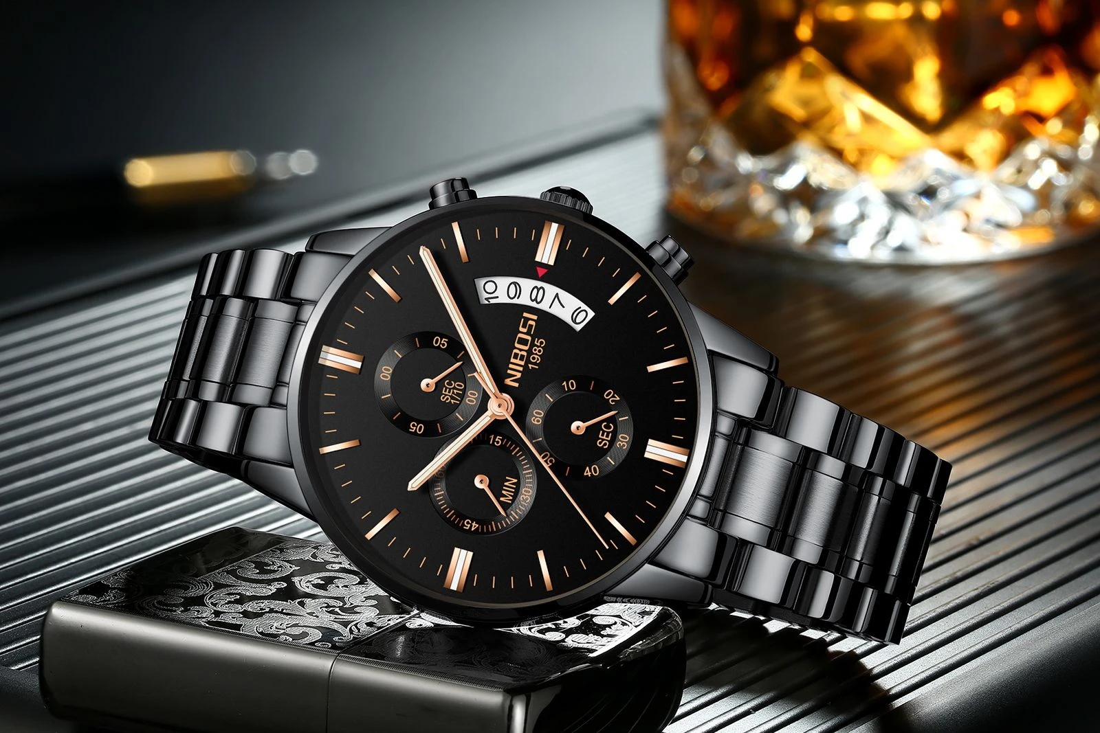 Nibosi 2309 Waterproof Stainless Steel Watch - image 3