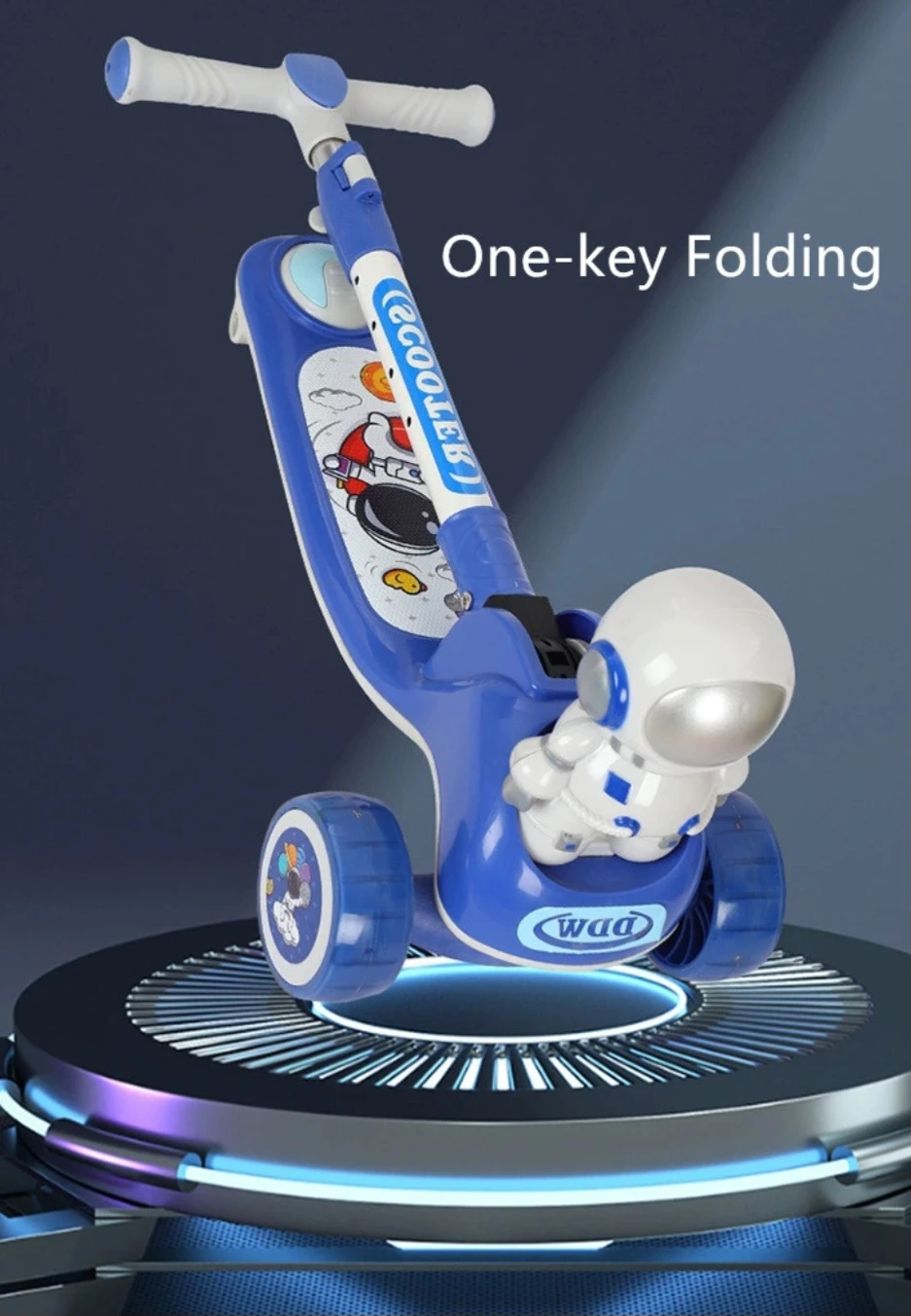 Skateboard with Chair LED Lights and Sound for Kids - image 5