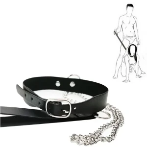 Generic Bondage Sexy Chain Collar Leather Neck Harness