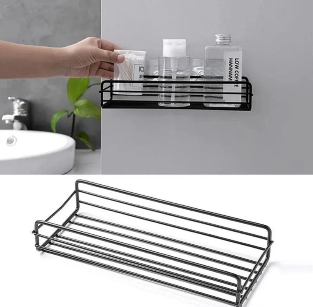 Generic Adhesive Shower Organizer Basket Rack 2 Hooks - image 2