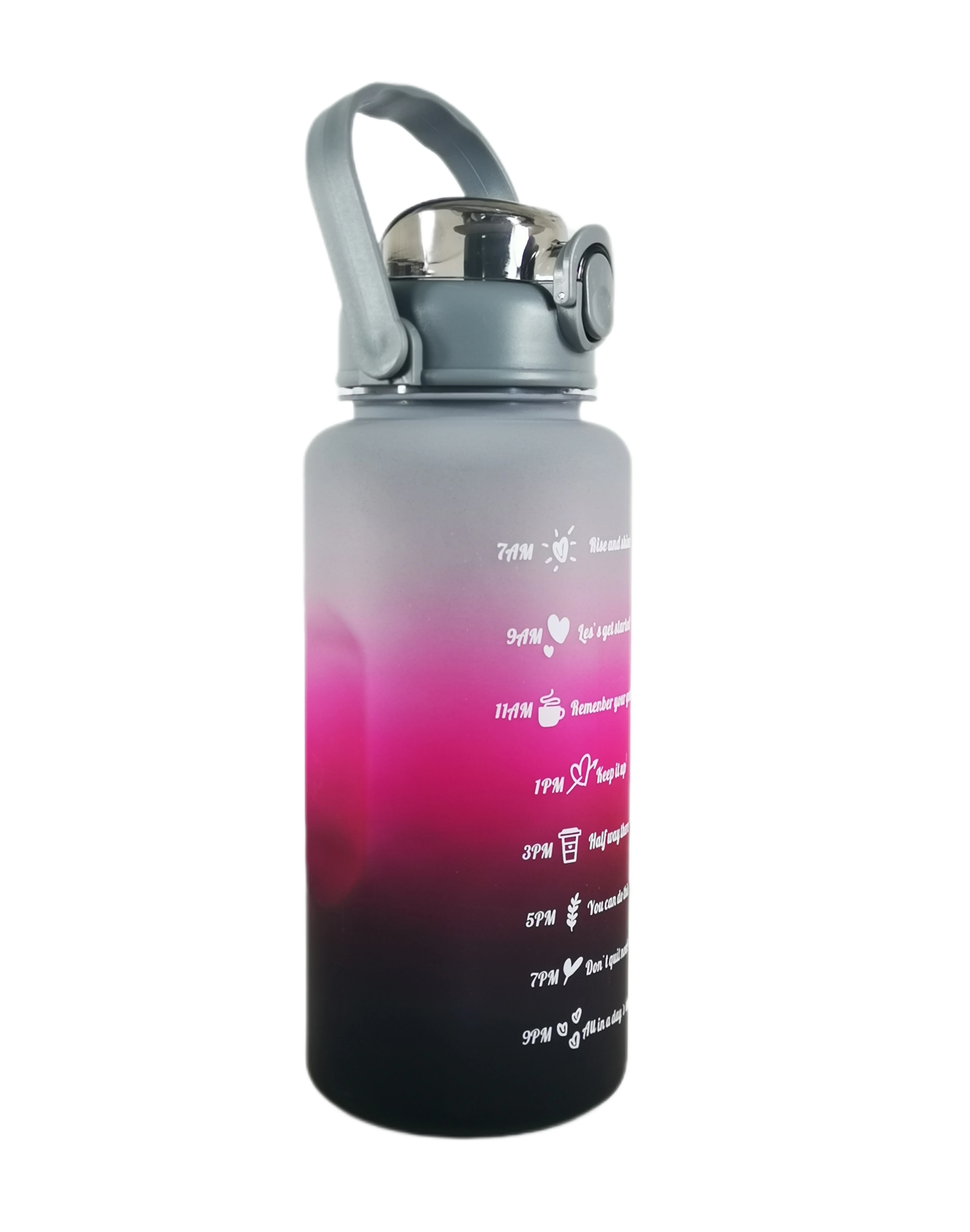 ZenithZip Motivational Bottle Set 3-in-1 BPA-Free