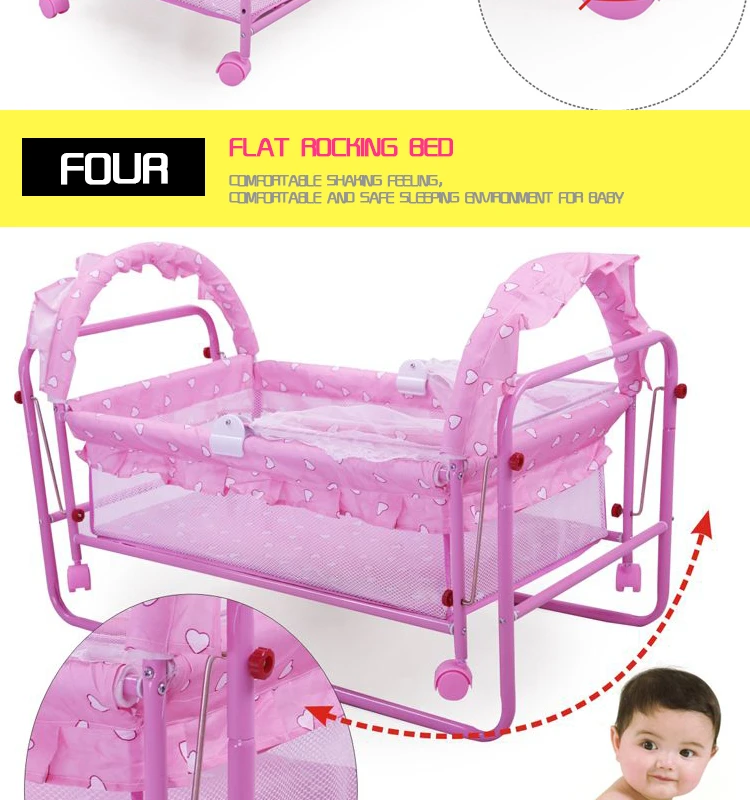 BABYLAND COT206 Baby Swinging Crib with Mosquito Net - image 2