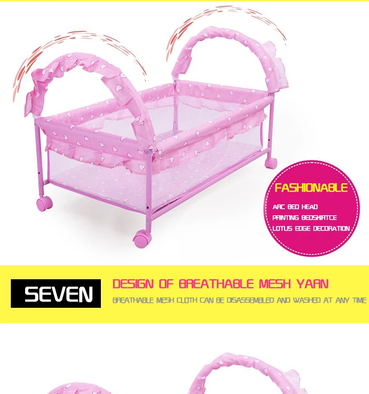 BABYLAND COT206 Baby Swinging Crib with Mosquito Net - image 5