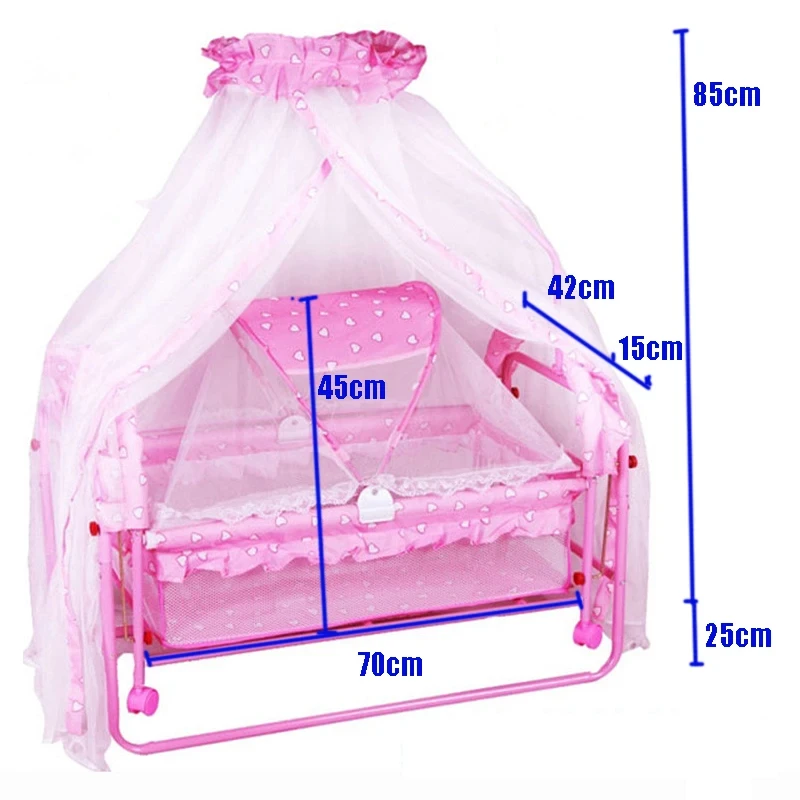 BABYLAND COT206 Baby Swinging Crib with Mosquito Net - image 3