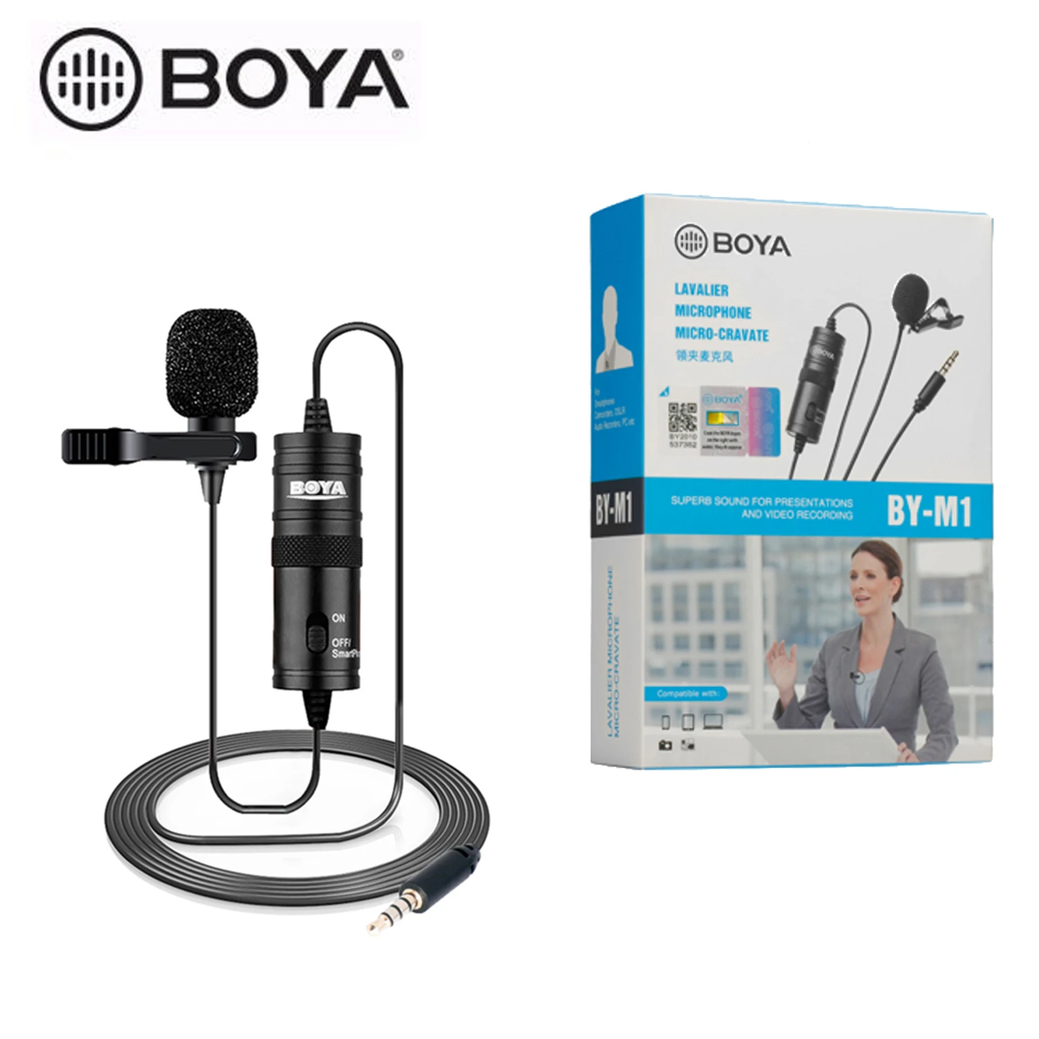 BOYA M1 Condenser Lavalier Clip-on Microphone