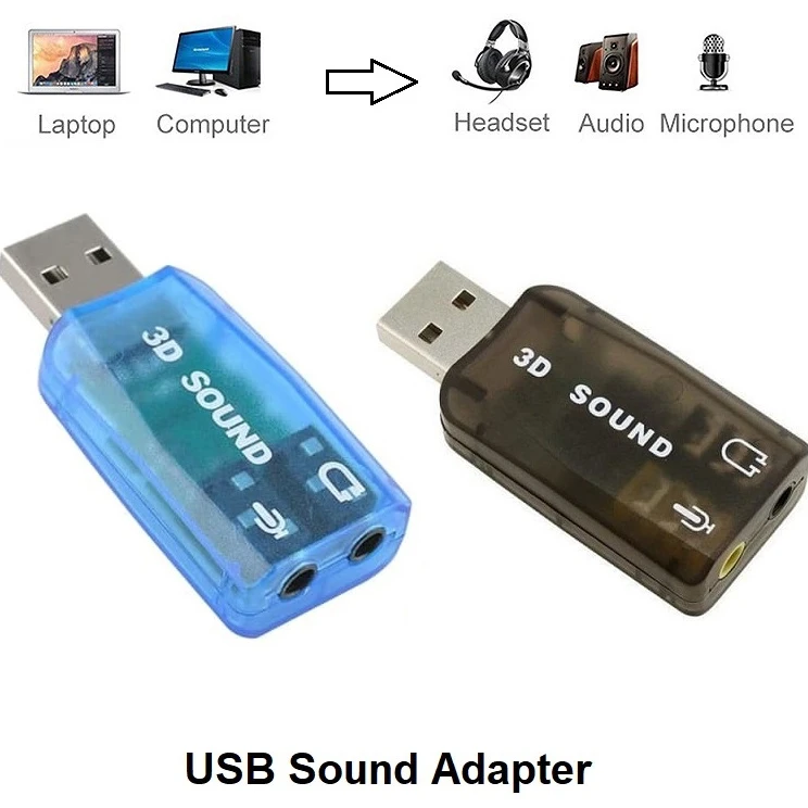 Generic USB Sound Card External 3D Audio Adapter - image 3