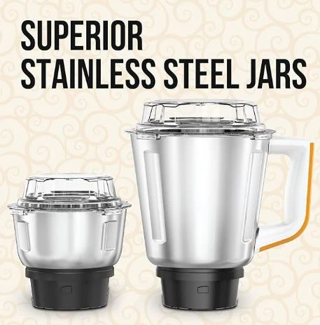 HAVELLS SUPERMIX NV MIXER GRINDER ORANGE 500W 3 JARS - image 7