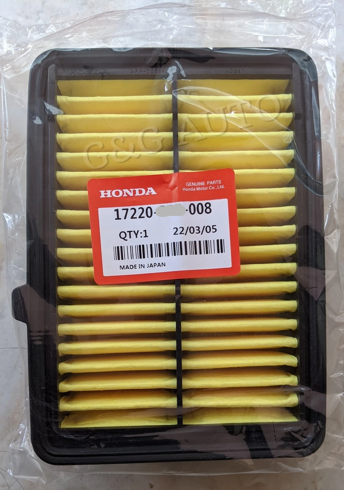 HONDA GRACE-VEZEL-GP5 Air Filter 17220-5RO-008