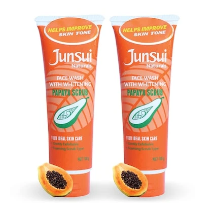Junsui Natural Face Wash Papaya Scrub 100g