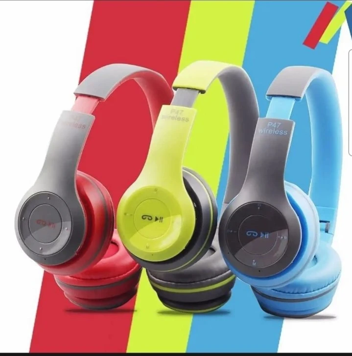 P47 5.0+ EDR Wireless Headphones TF Card FM MP3 - image 3