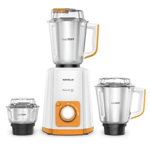 HAVELLS SUPERMIX NV MIXER GRINDER ORANGE 500W 3 JARS