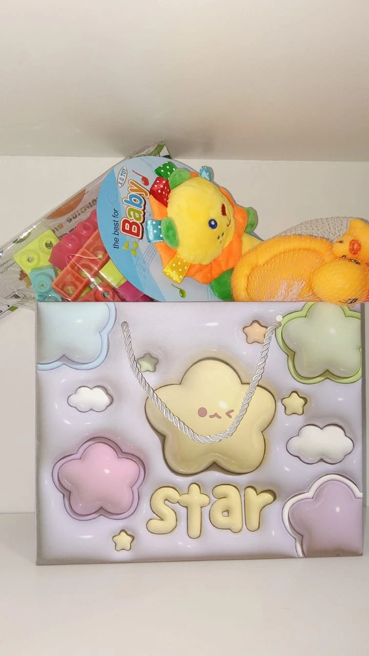Gift set for children, Soft toy, bricks , Duckling - image 3