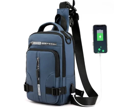 Generic Messenger Shoulder Chest Bags Crossbody USB Charging - image 1