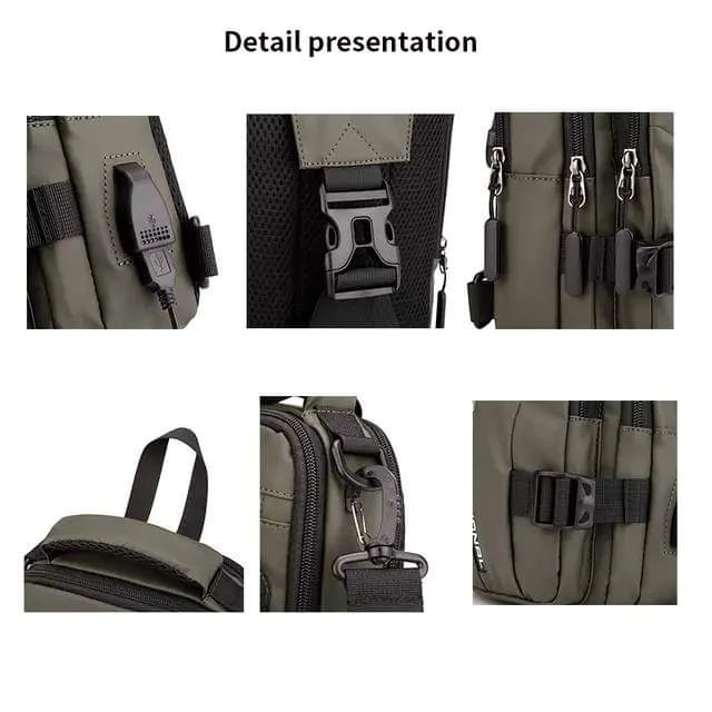 Generic Messenger Shoulder Chest Bags Crossbody USB Charging - image 11