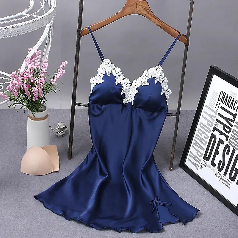 Generic Silk Robe Dress Lace Nightdress - image 2