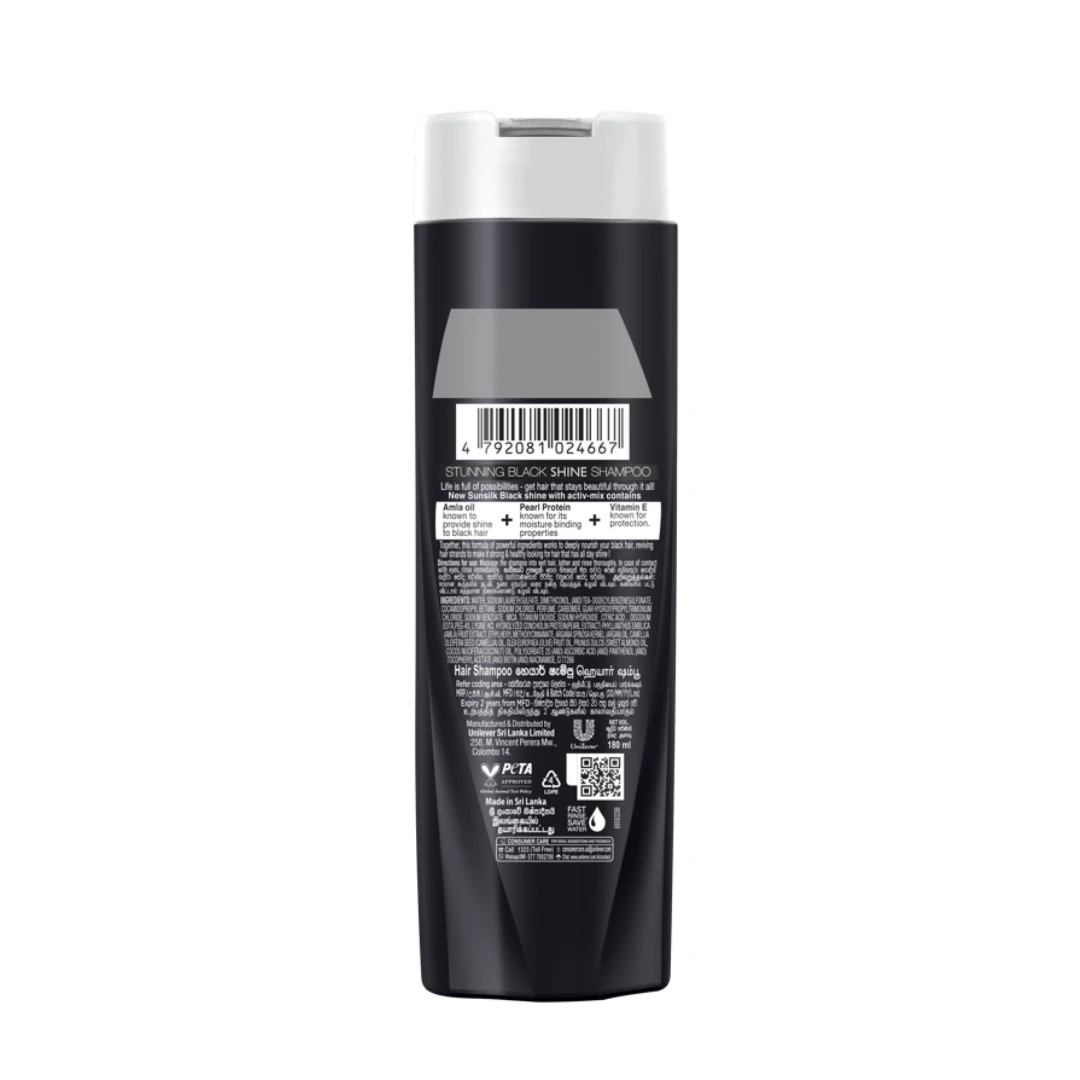 Sunsilk Stunning Black Shine Shampoo 180ml - image 2