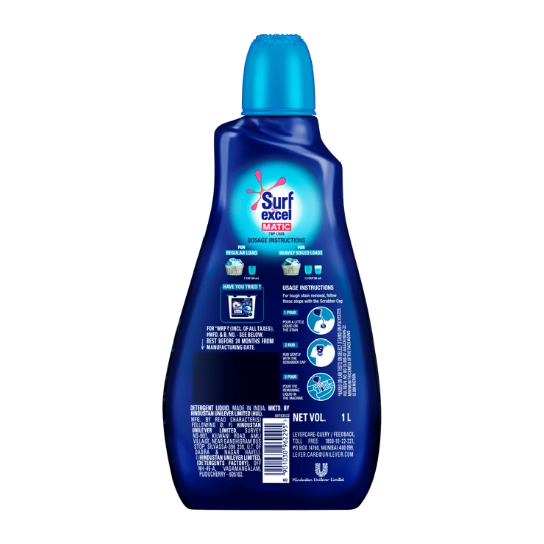 Surf Excel Matic Top Load Washing Liquid 1L - image 2