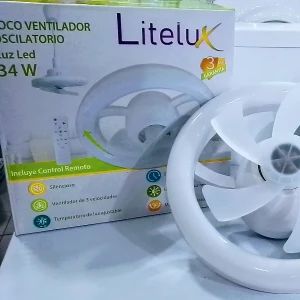 Oscillating LED Light Fan 34W