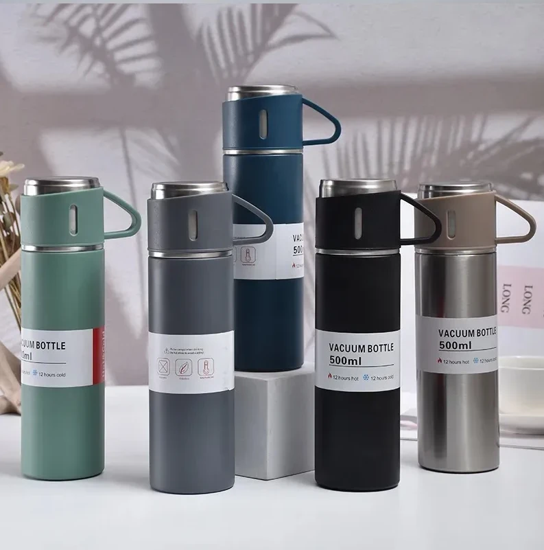 Generic Vacuum Flask Set 500ml Thermal Insulation - image 3
