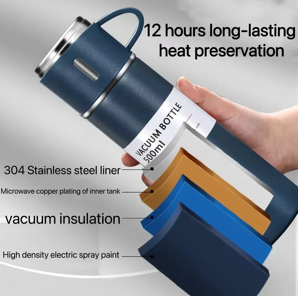 Generic Vacuum Flask Set 500ml Thermal Insulation - image 6