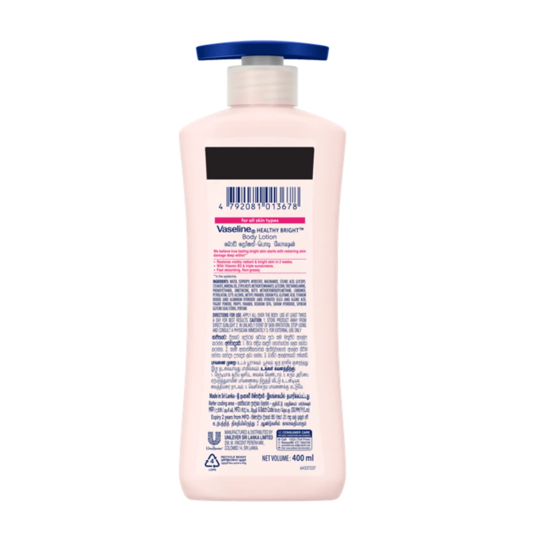 Vaseline Healthy Bright Body Lotion 400ml - image 2