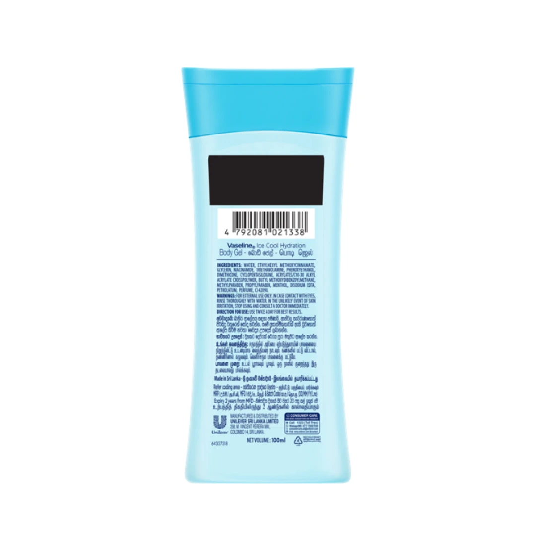Vaseline Ice Cool Hydration Gel Creme 100ml - image 3