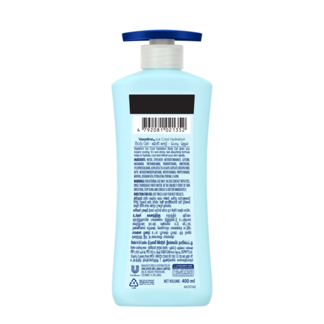 Vaseline Ice Cool Hydration Gel Creme 400ml - image 2