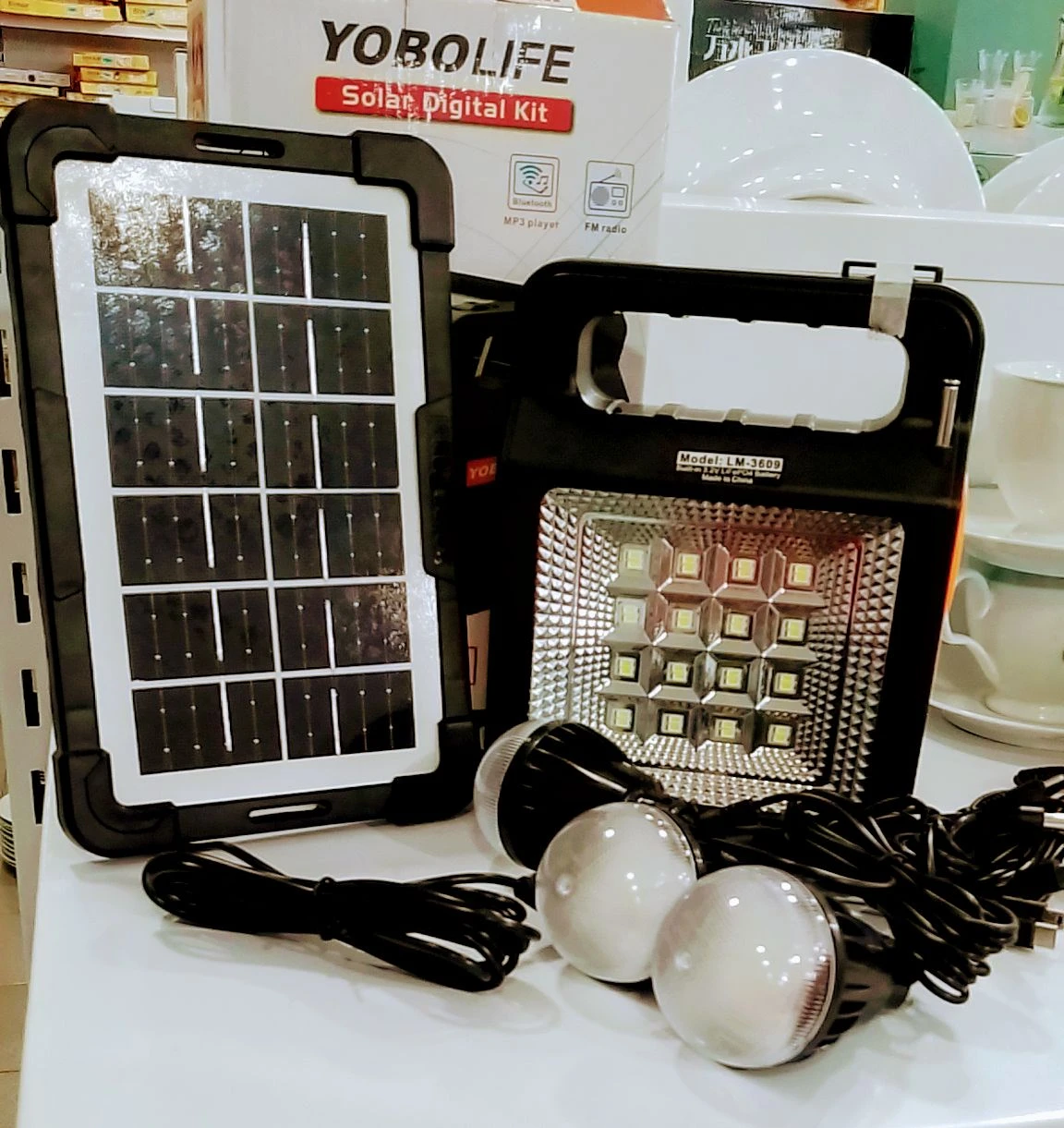 YOBOLIFE Solar Kit LED Light MP3 Radio Power Bank
