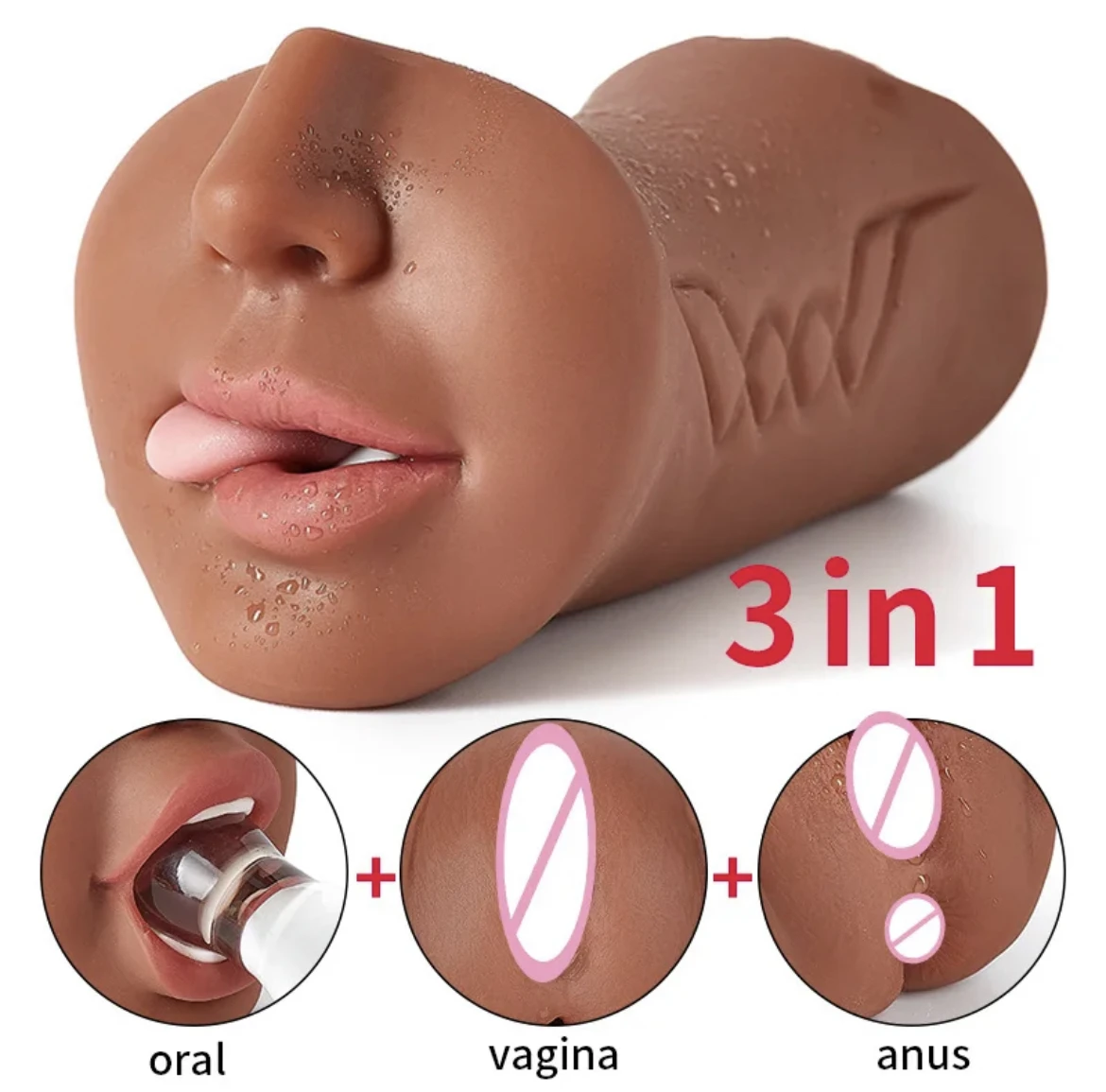 Generic 3 IN 1 Sex Toys Masturbation For Men