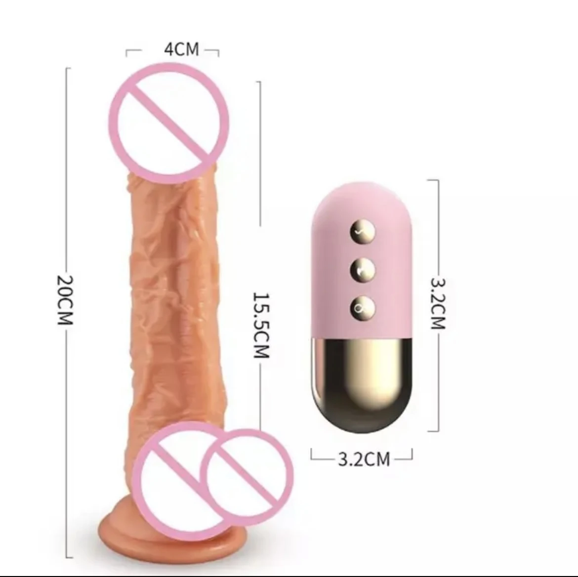 Generic 360 Rotate Dildo Vibrator Rechargeable - image 2