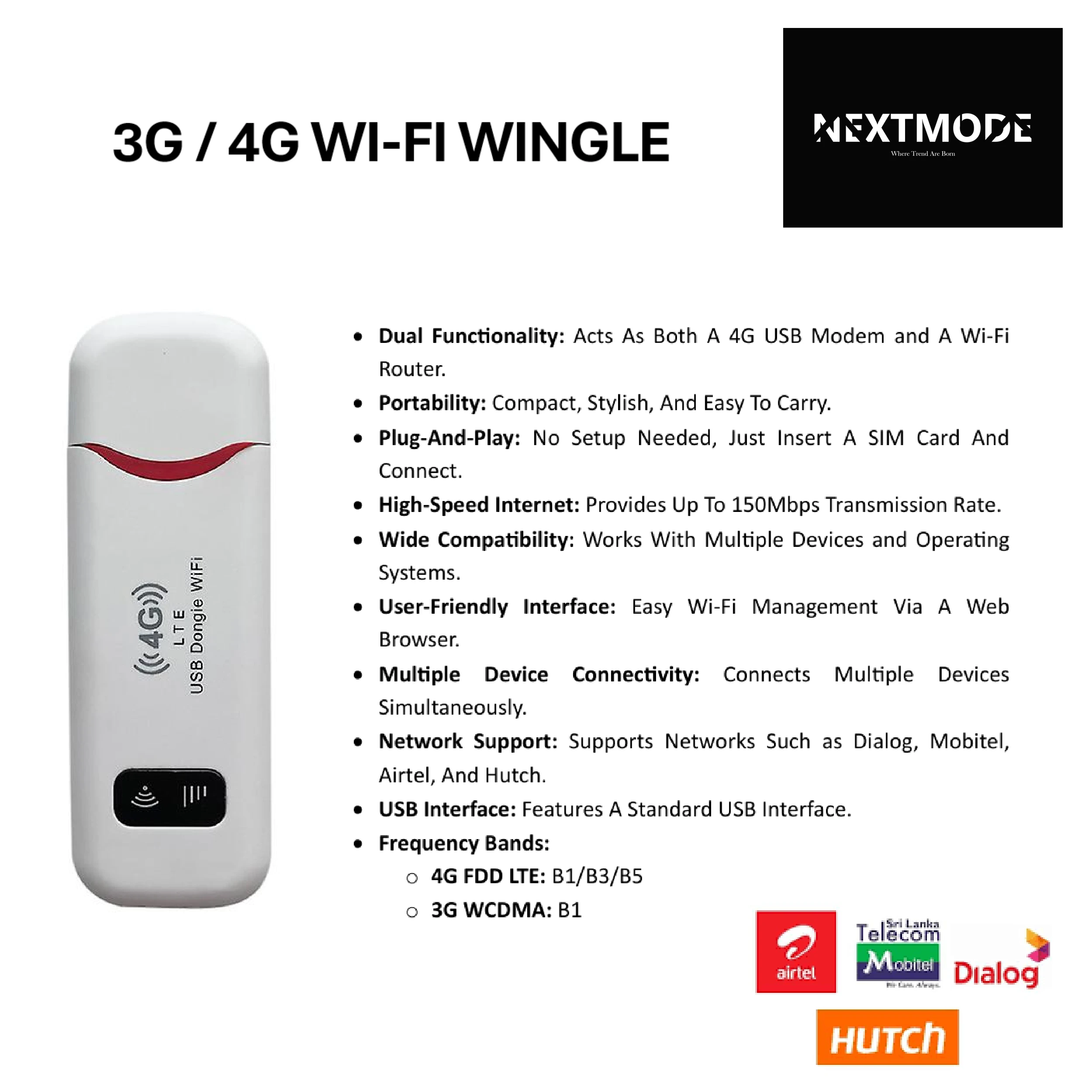 Generic Wingle 3G/4G Wi-Fi Modem Router - image 2