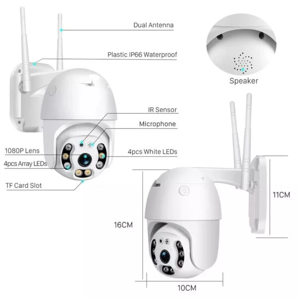 Xmeye 4K PTZ WiFi 4MP Outdoor Security Camera - image 9