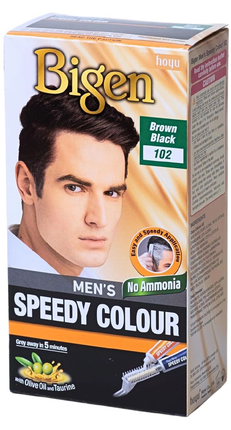 Bigen Men's Speedy Colour Brown Black 102 Hair Dye - image 5