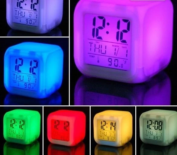 Generic Glowing LED Colour Change Digital Alarm Clock