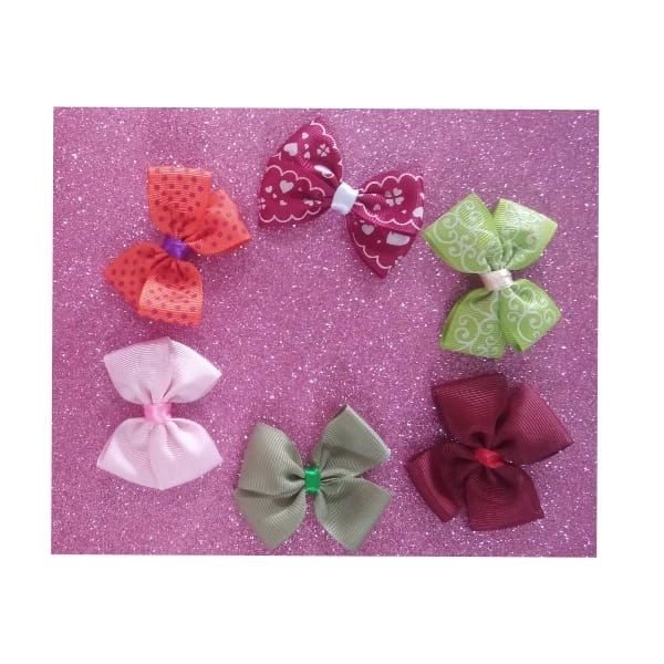 Generic Hair Clips Multi Design & Multicolored 06 pcs - image 1