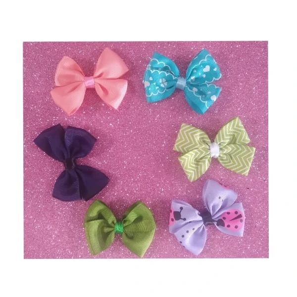 Generic Hair Clips Multi Design & Multicolored 06 pcs - image 2