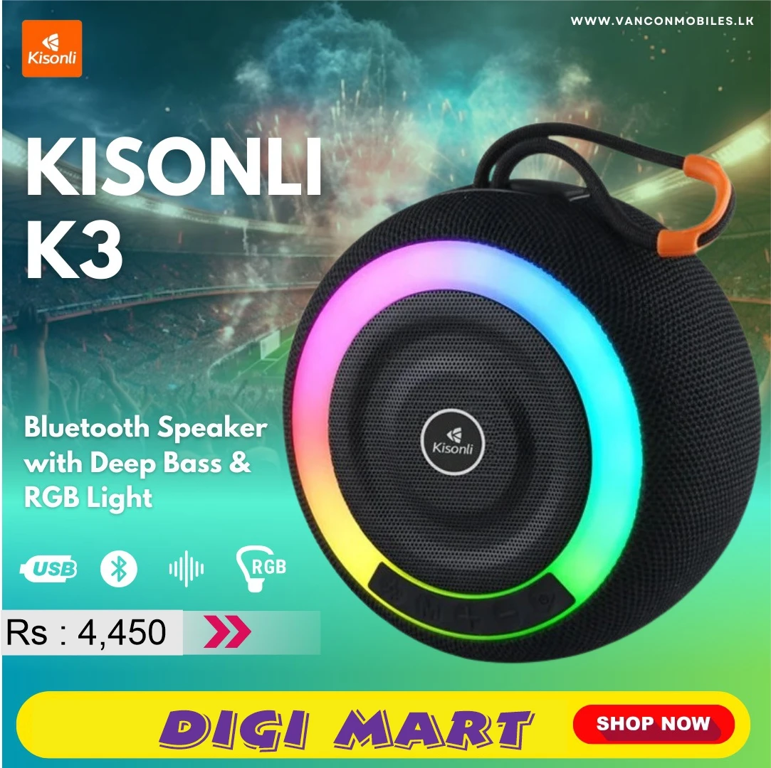 Kisonli K3 Bluetooth Speaker Deep Bass RGB - image 2