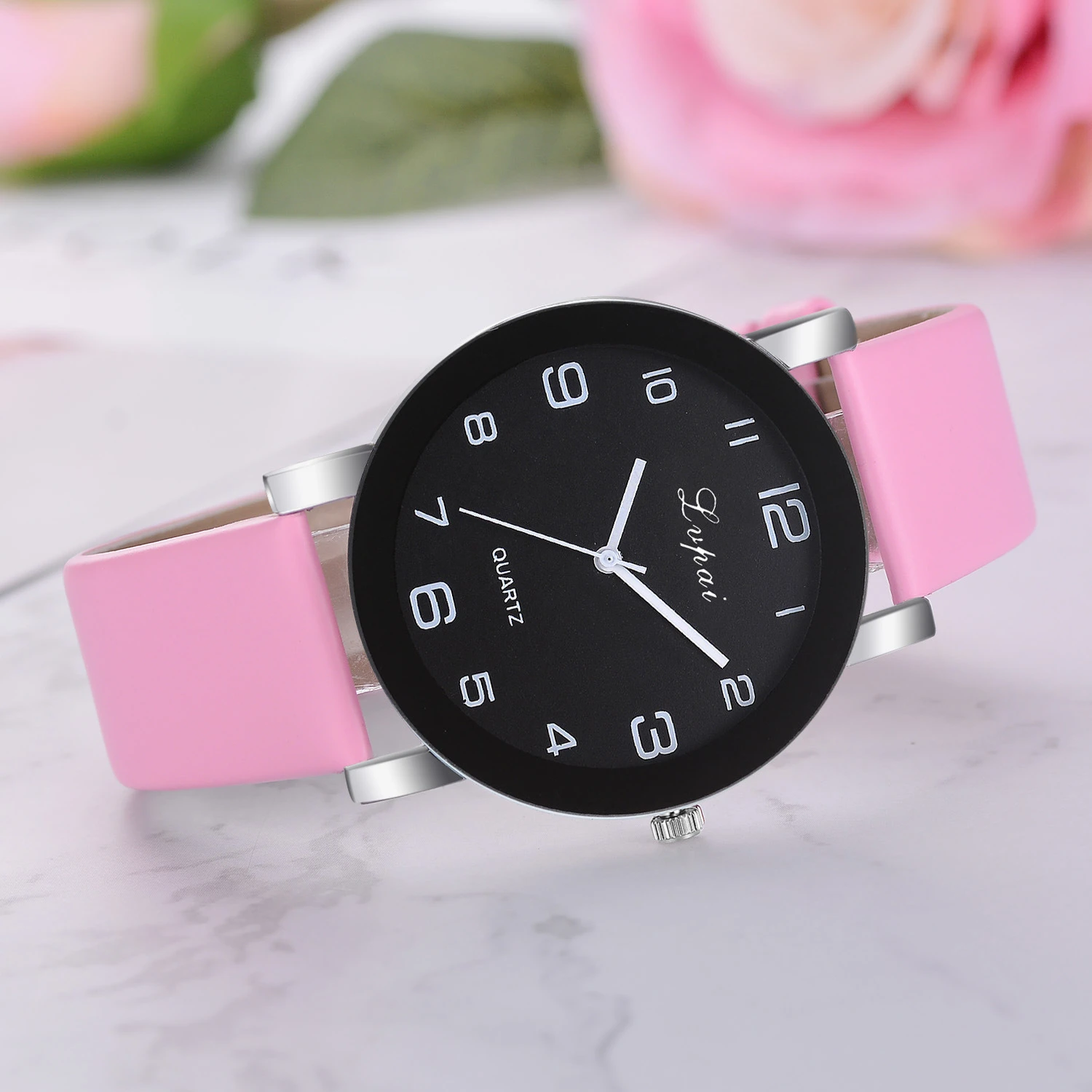Generic Fashion Casual Quartz Leather Band Women Watch - image 2