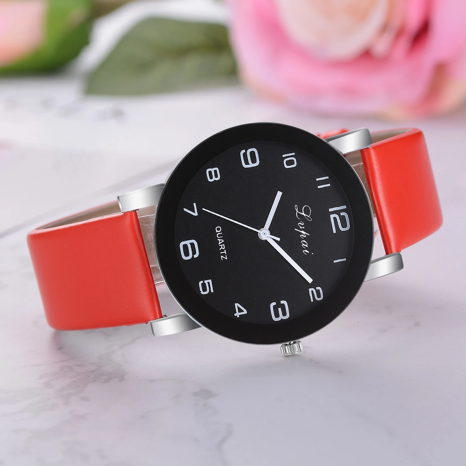 Generic Ladies Fashion Casual Quartz Leather Band Watch - image 2