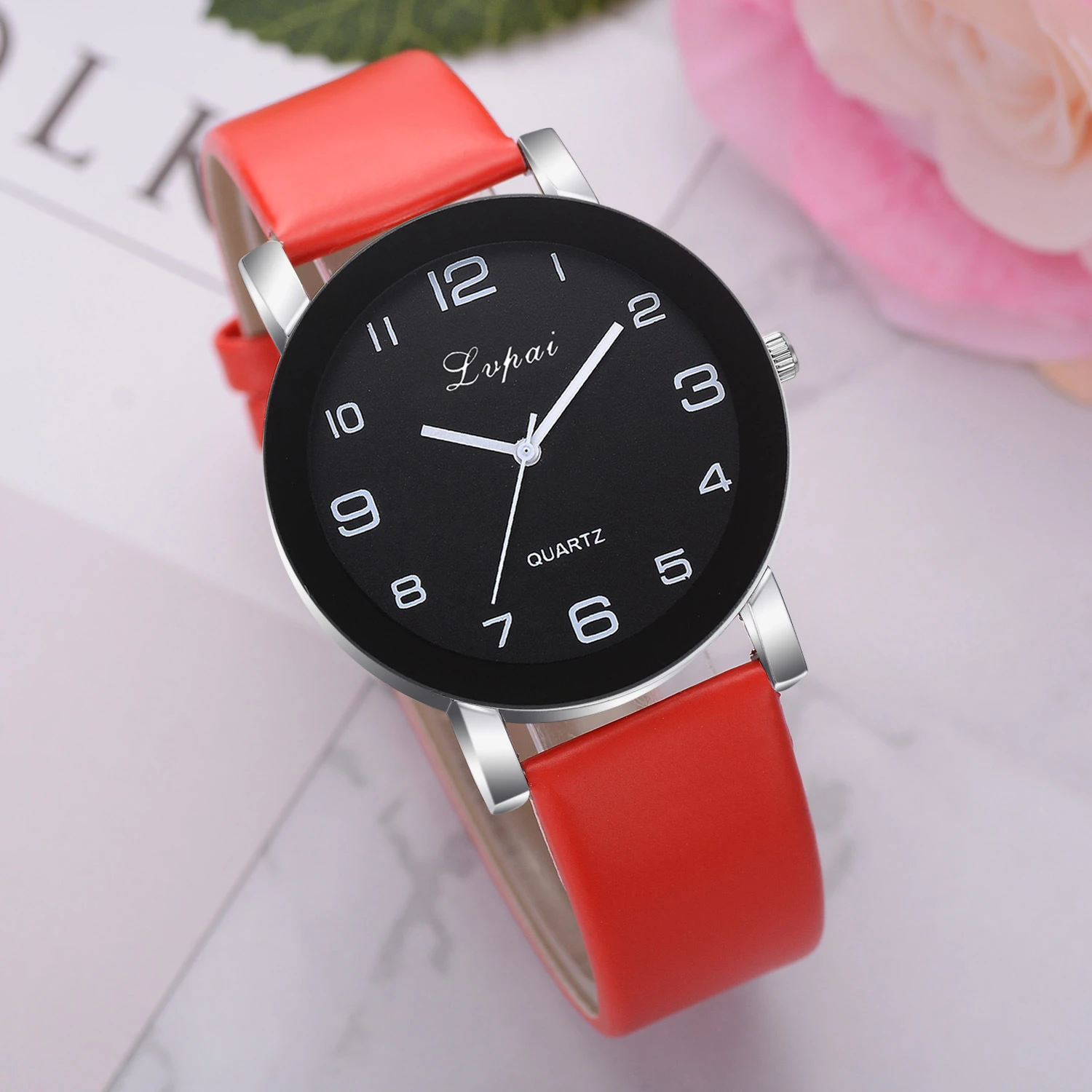 Generic Ladies Fashion Casual Quartz Leather Band Watch - image 3