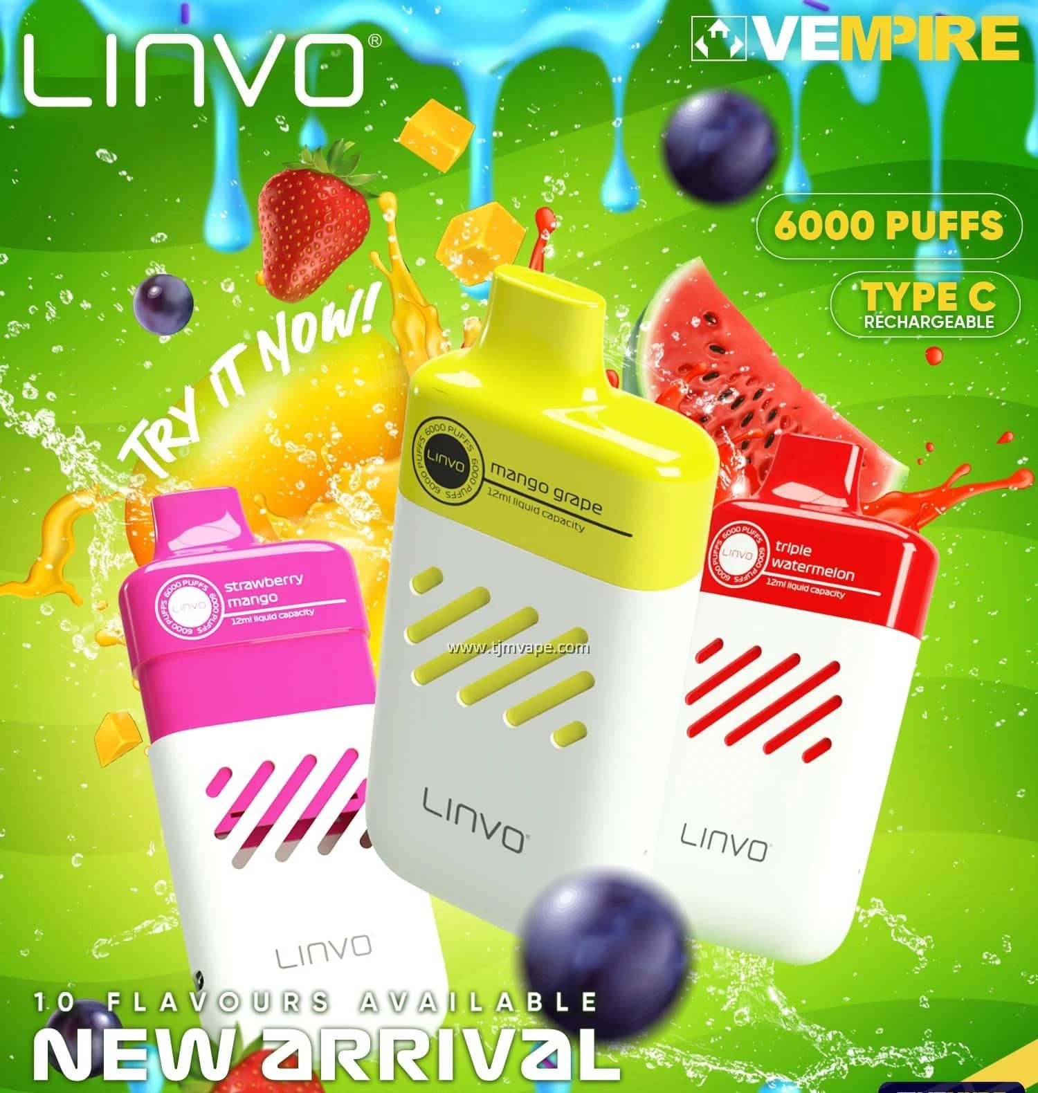 Linvo Grape Guava Shisha Pen Disposable Vape 6000 Puff