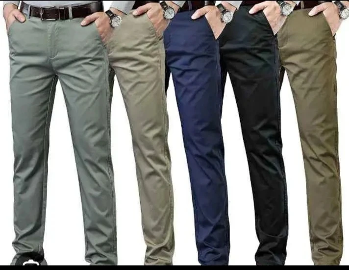 Men slim fit cotton trouser