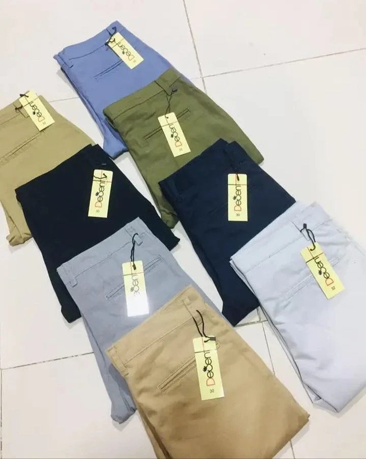 Men slim fit cotton trouser - image 2