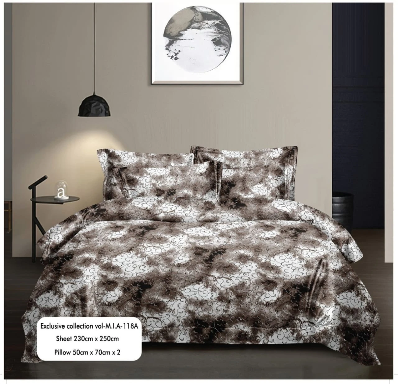 Mia Bedsheets / Bedsheet With 2 Pillow Covers (90 x 100)
