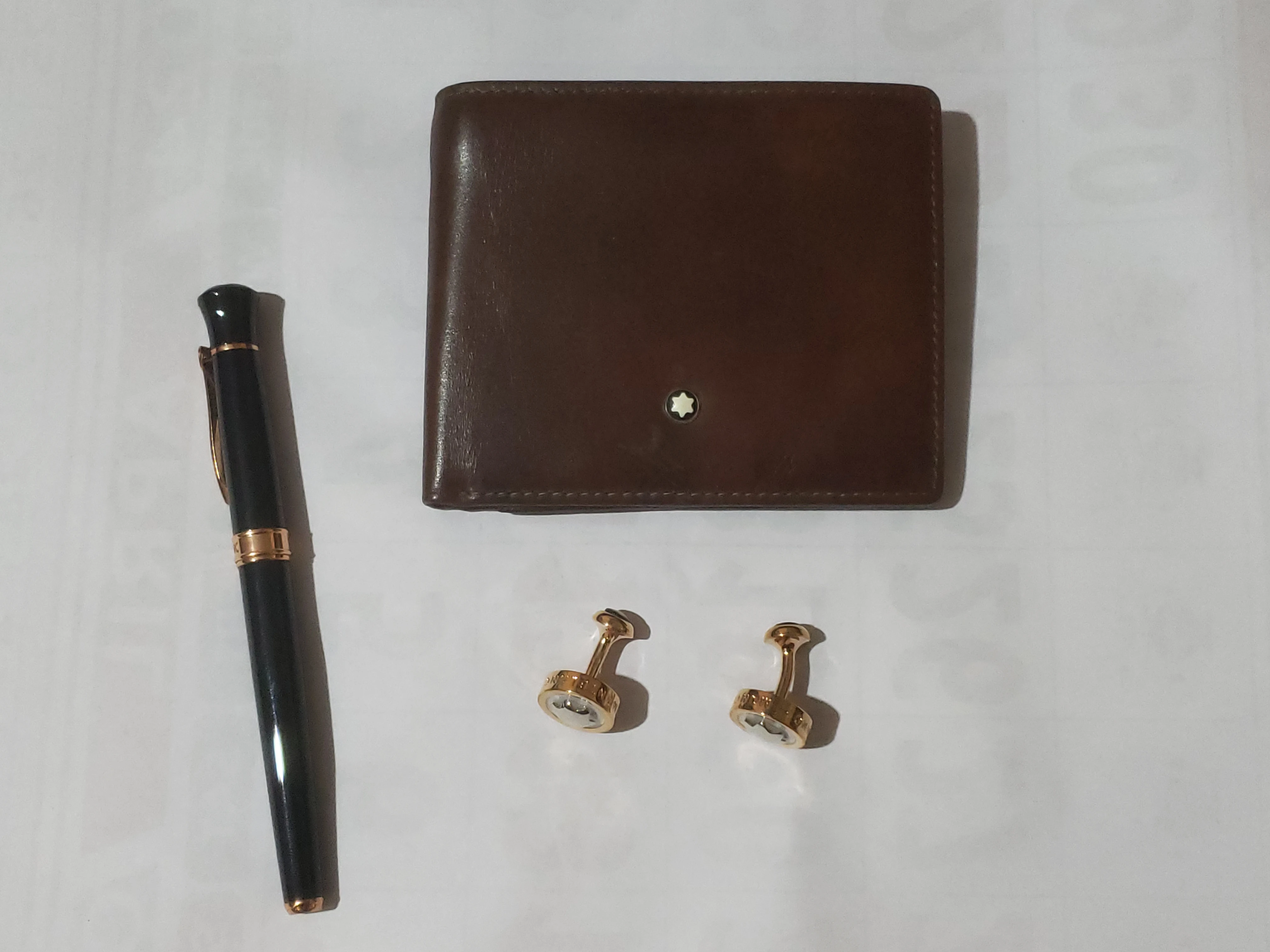 Mont Blanc Wallet Pen Cufflink Set