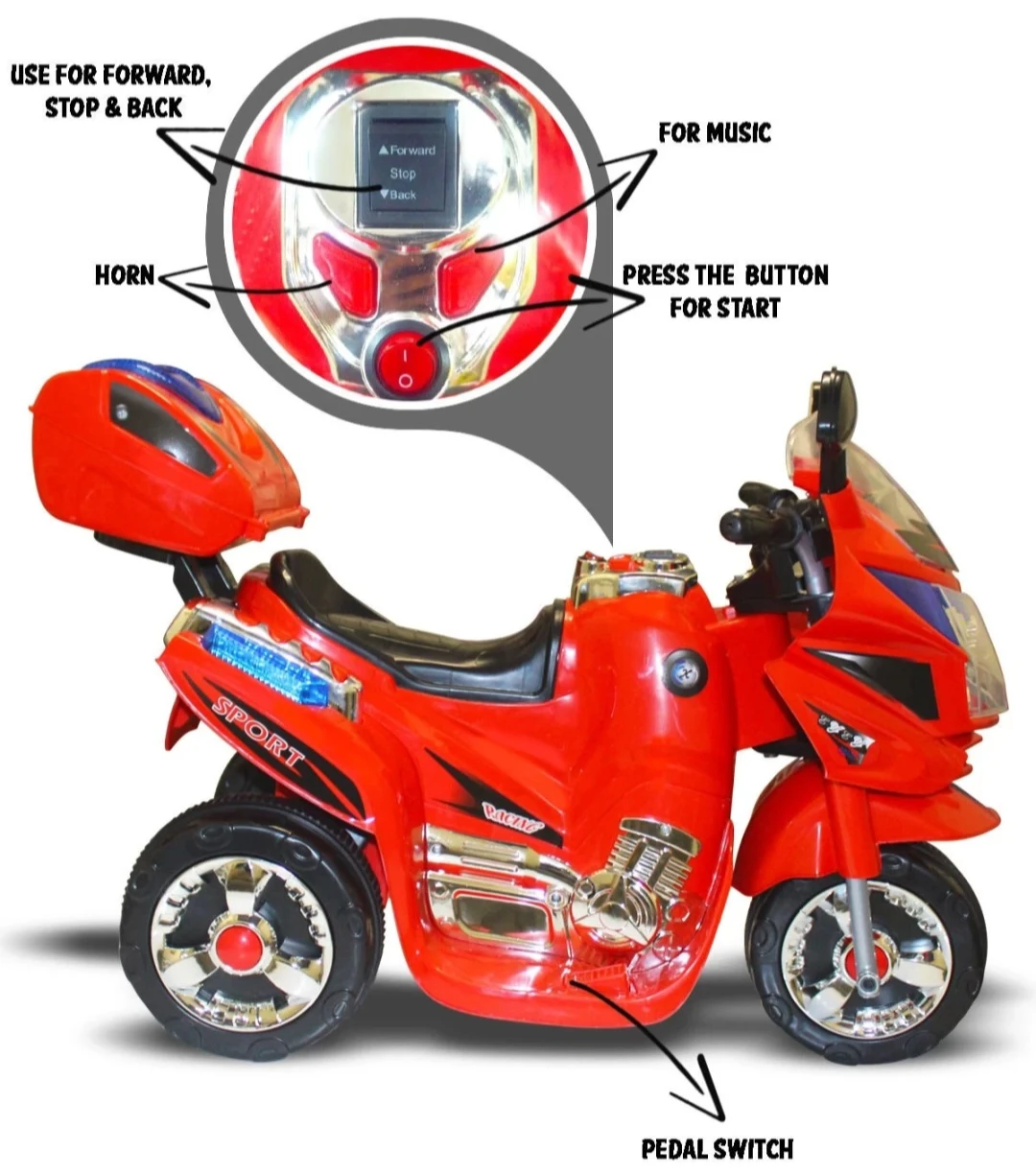 Kids Rechargeable Motorcycle Pulsar Style - image 5