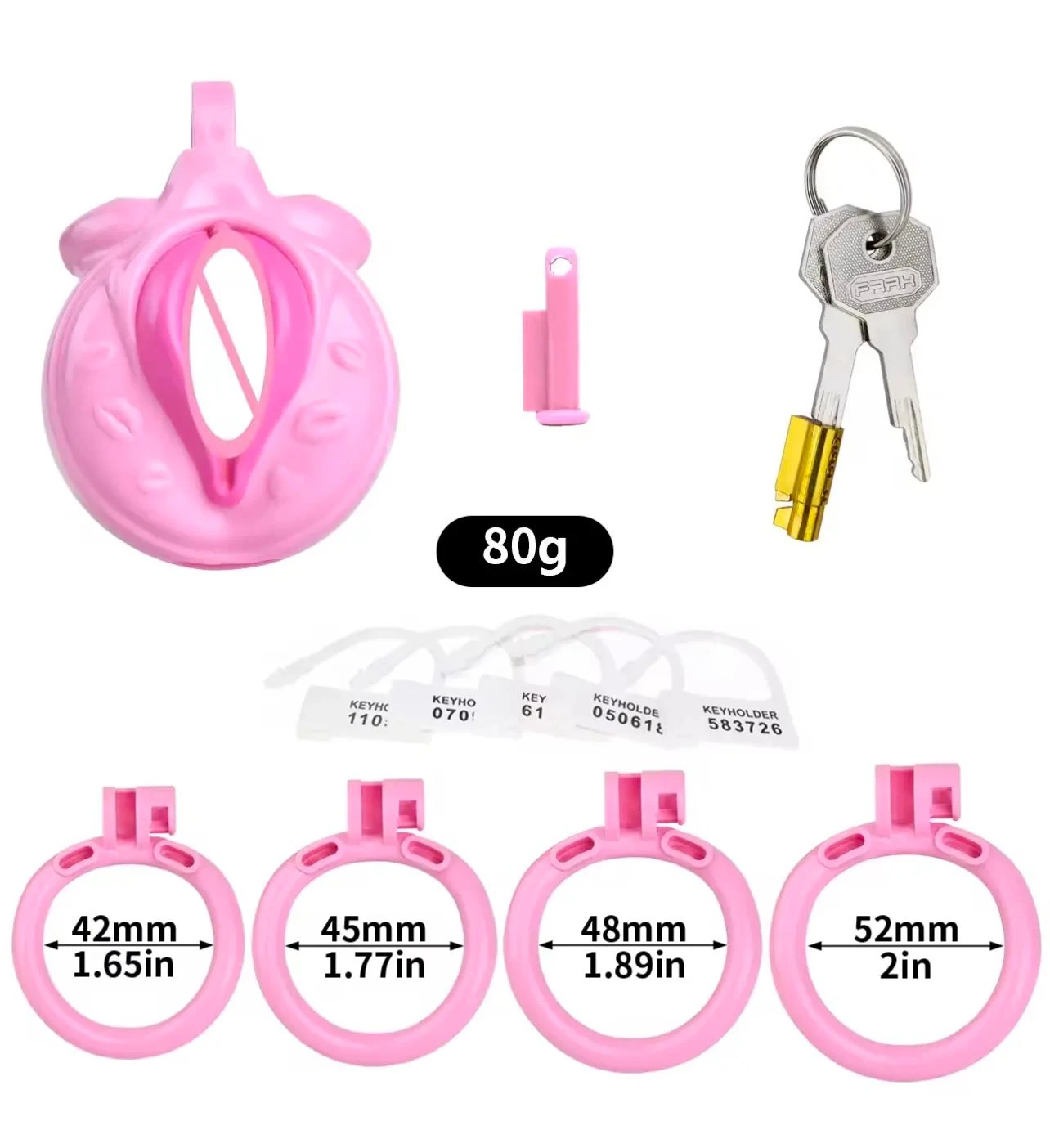 Resin SISSY Male Chastity Device with 4 ring - image 3